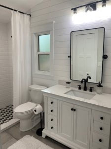 Black and White Bathroom interior design tampa bay